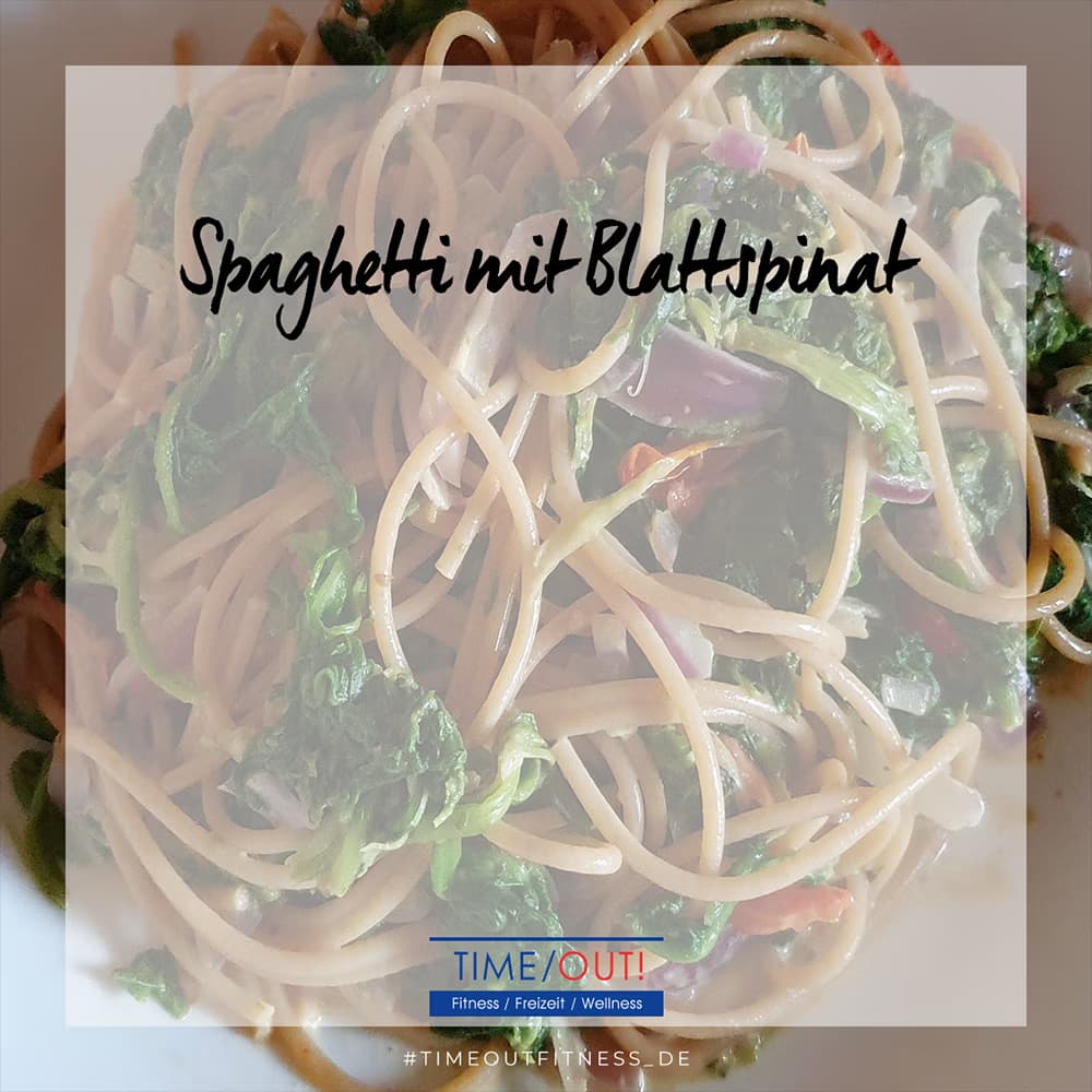 Spaghetti mit Blattspinat